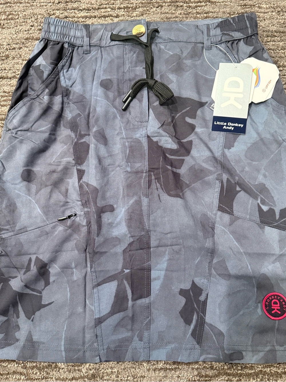 Little Donkey Andy women’s Blue Camo Mini Skirt XS- NWT